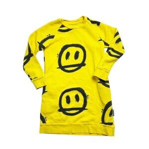 Yellow Smiley Face Kids Dress